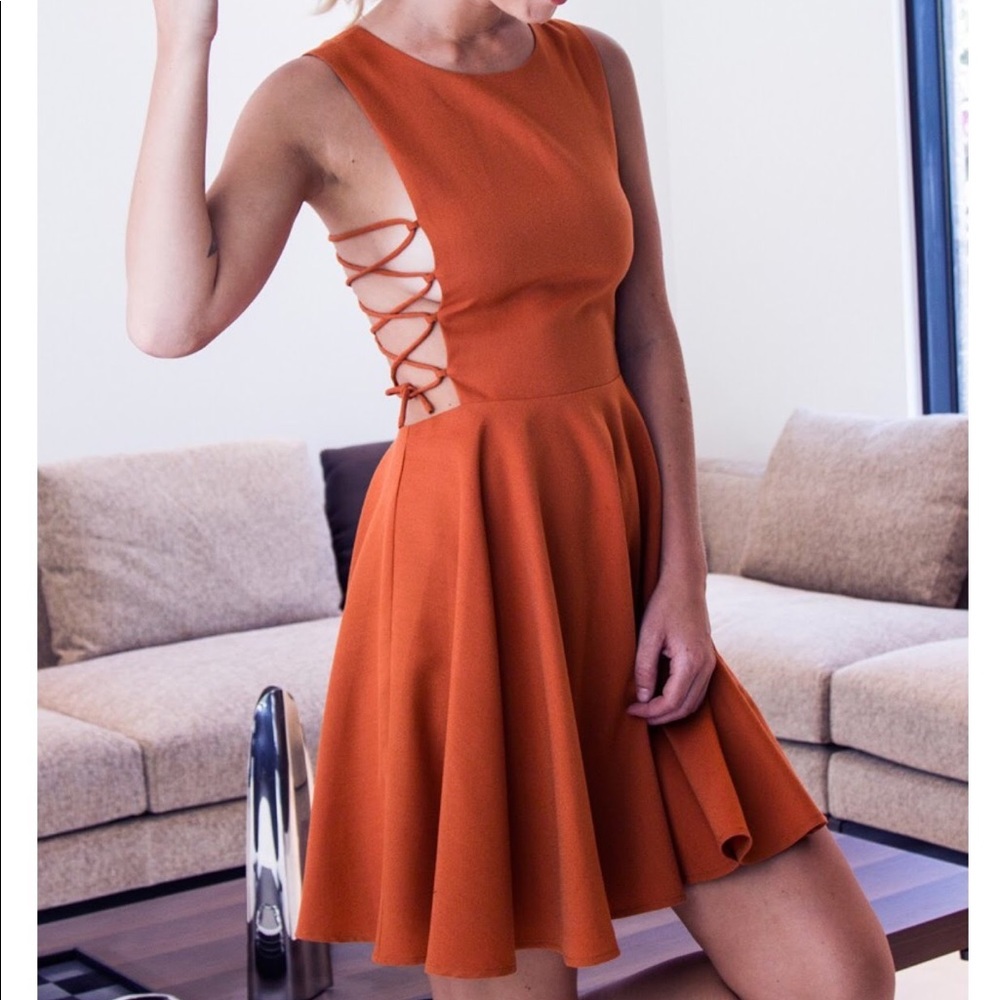 Orange Flare Dress